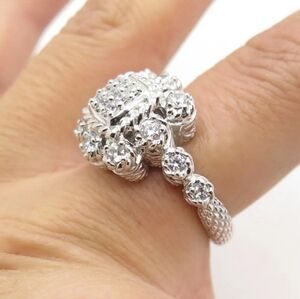 Judith Ripka .925 Floral Ring Size 7